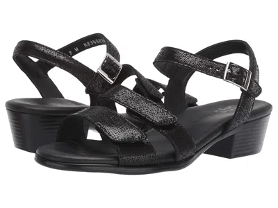 Sas Savanna Adjustable Heeled Sandal In Black