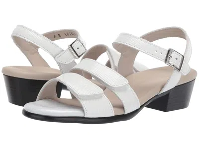 Sas Savanna Adjustable Heeled Sandal In White