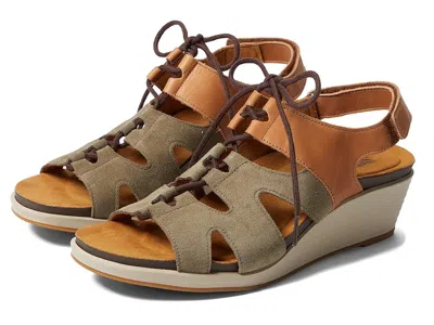 Sas Sedona Lace Up Wedge Sandal In Brown