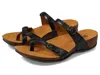 Sas Shelly Adjustable Toe Loop Slide Sandal In Black
