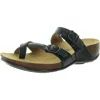 Sas Shelly Adjustable Toe Loop Slide Sandal In Black