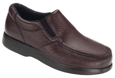 Sas Side Gore Slip On Loafer In Cordovan In Pink