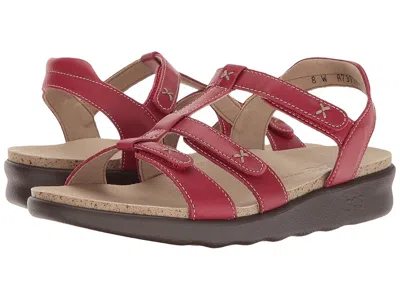 Sas Sorrento Adjustable Comfort Sandal In Red