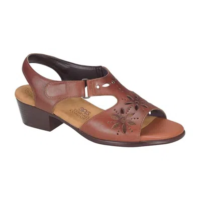 Sas Sunburst Sandal - Medium In Chestnut In Brown