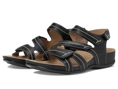 Sas Swerve Adjustable Comfort Sandal In Black