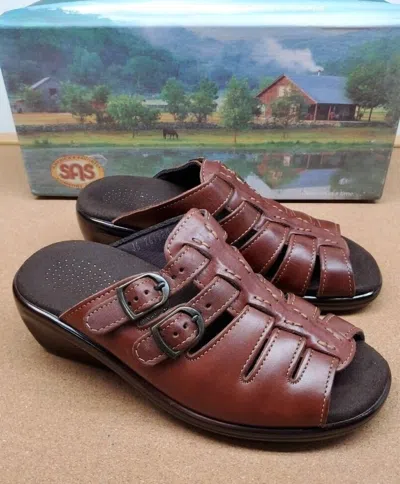 Sas Tango Sandal - Medium In Chestnut Brown