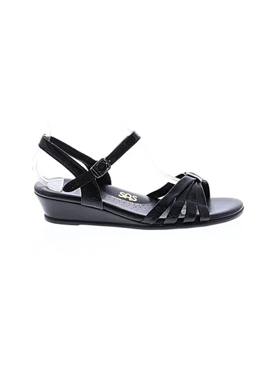 Pre-owned Sas Wedges In Black