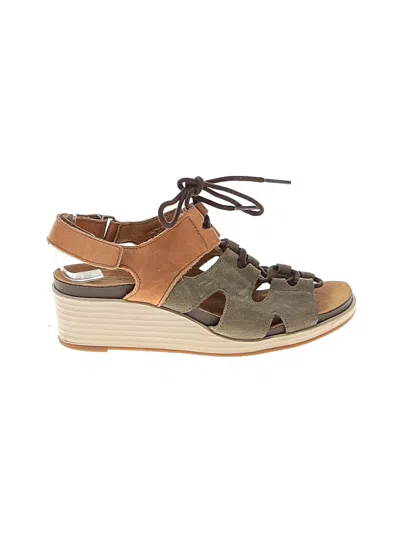 Pre-owned Sas Wedges In Brown