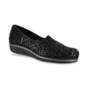 Sas Women's Bliss Slip On Wedge - Double Wide In Black Leopard In Black