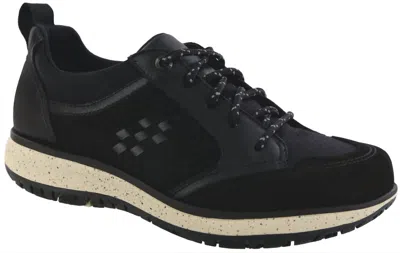 Sas Women's Boulder Lace Up Sneaker - Wide Width In Black Ash