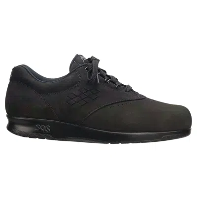 Sas Women's Freetime Nubuck Walking Sneakers - Slim Width In Charcoal In Pink