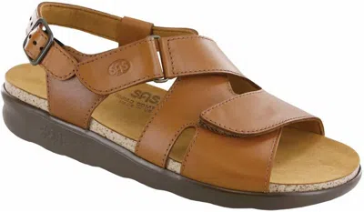 Sas Women's Huggy Cross Strap Sandal In Caramel