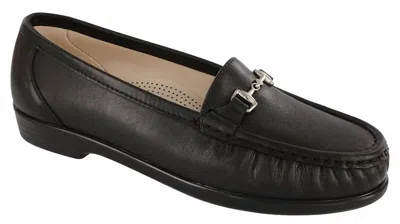 Sas Women's Metro Slip On Loafer In Smooth Black