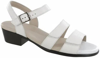 Sas Women's Savanna Heel Strap Sandal In White Lizard