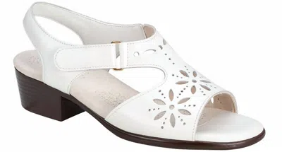 Sas Women's Sunburst Heel Strap Sandal In White Lizard