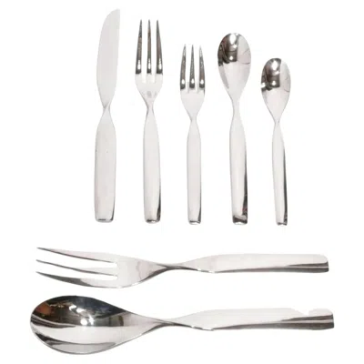 Pre-owned Sasaki Ward Bennett Flatware "double Helix" For  32 Pieces Silverware Mid Century In Gray