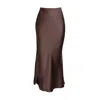 Sasha La Mer Women's Brown Laura Skirt, Color Dark Chocolate In Brown