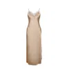 Sasha La Mer Women's Elisabeth Silk Slip Dress, Color Golden Shadow Pearl In Gold
