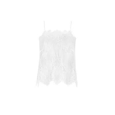 Sasha La Mer Women's Fortuna Lace Top Short, Color White Kiss