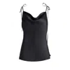 Sasha La Mer Women's Uma Top, Color Black Diamond In Black