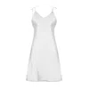 Sasha La Mer Women's White Giselle Silk Slip Dress, Color Butter Cream In White