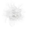 Sasha La Mer Women's Xenia Flower Brooch With Feathers, Color White In White
