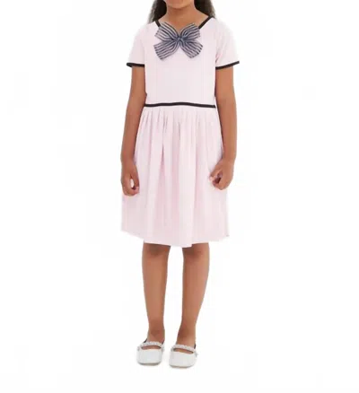 Sasha+z Kids' Bow Front Pink Dress In Black