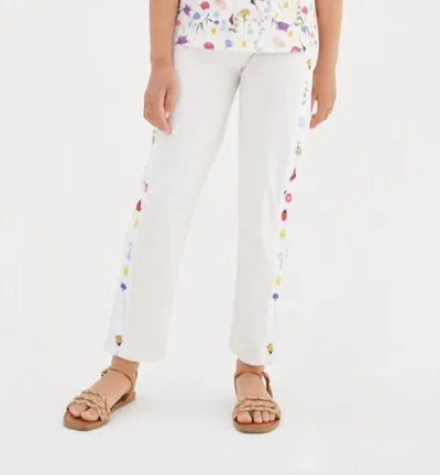Sasha+z Kids' Floral Tapered Pants In White