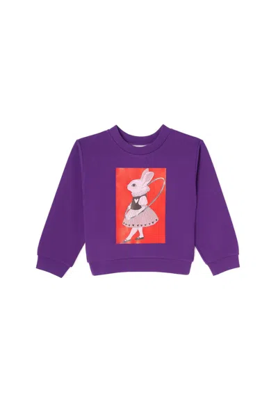 Sasha+z Kids' Girls Bunny Sweatshirt In Purple