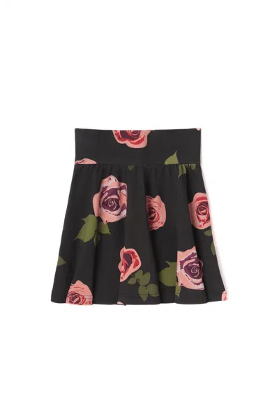 Sasha+z Kids' Girls Tulip Print Skirt In Black Multi
