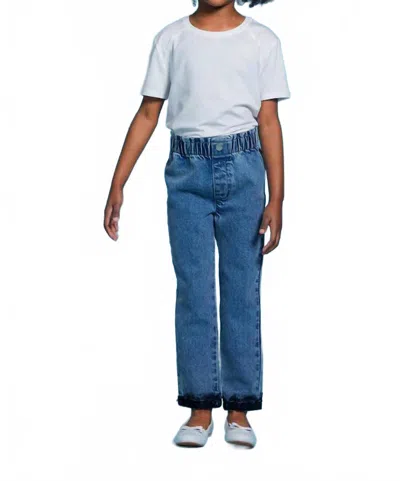 Sasha+z Kids' Lace Denim Pant In Blue