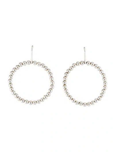 Pre-owned Saskia Diez Beaded Hoop Earrings In Multi