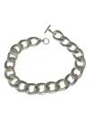 Saskia Diez Chain T-bar Fastening Necklace In Metallic