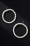 Saskia Diez Pearl Hoop Earrings In Gold