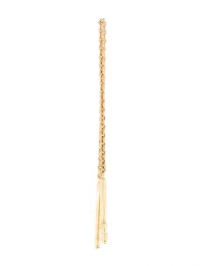 Pre-owned Saskia Diez Single Wire Drop Earring In Multi