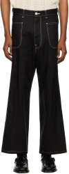 Sasquatchfabrix Black Root Trousers In Black