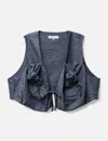Sasquatchfabrix Drawstring Pk Vest In Blue