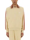 Sasquatchfabrix Luxe Zip-up Jacket With Striped Detailing In Black