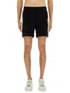 Sasquatchfabrix Relaxed Fit Black Shorts With Vertical Stripes