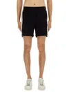 Sasquatchfabrix Relaxed Fit Black Shorts With Vertical Stripes