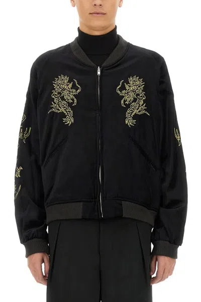 Sasquatchfabrix Souvenir Jacket "eastend Dragon" In Black