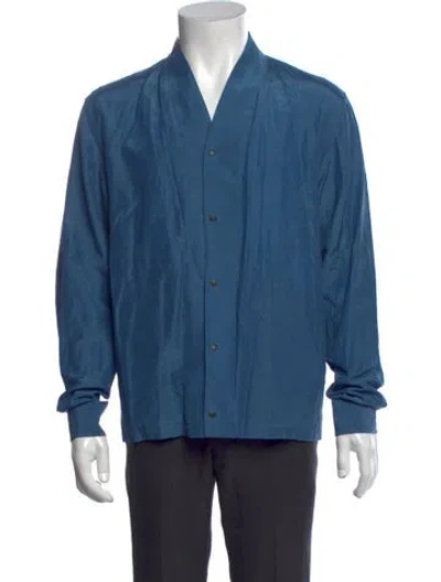 Pre-owned Sasquatchfabrix V-neck Long Sleeve T-shirt In Blue
