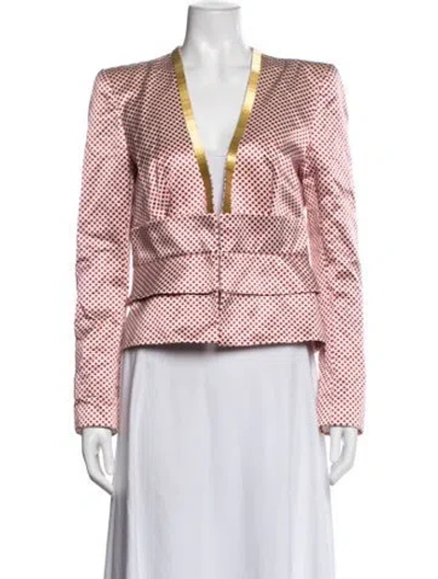 Pre-owned Sass & Bide Paisley Print Blazer In Red
