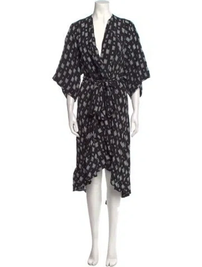 Pre-owned Sass & Bide Printed Long Dress In Multi