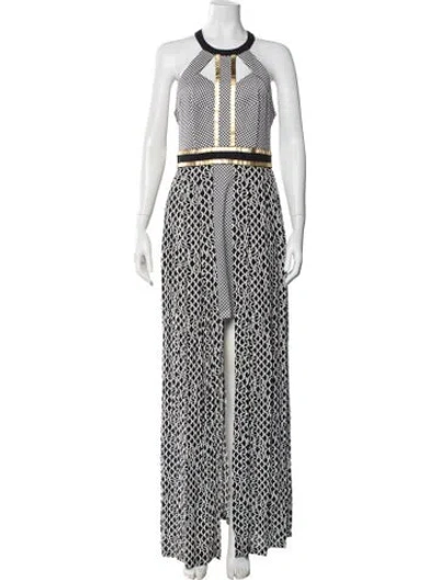 Pre-owned Sass & Bide Printed Long Dress In Multi