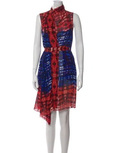 Pre-owned Sass & Bide Printed Midi Length Dress W/ Tags In Red