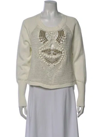 Pre-owned Sass & Bide Scoop Neck Sweater W/ Tags In White