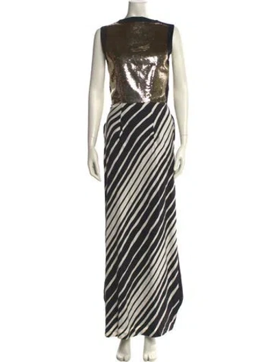 Pre-owned Sass & Bide Silk Long Dress In Black