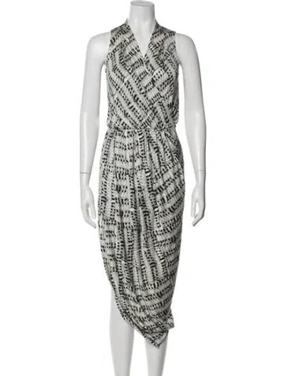 Pre-owned Sass & Bide Silk Midi Length Dress In White