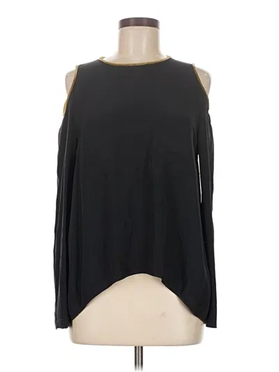 Pre-owned Sass & Bide Sleeveless Silk Top Black Cold Shoulder Neckline Tops
